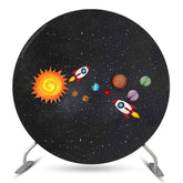Rakete Und Universum Runden Geburtstag Hintergrund Für Junge